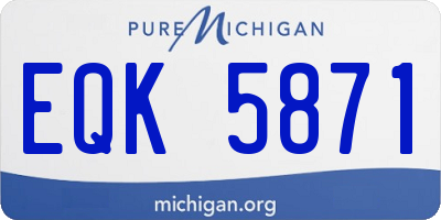 MI license plate EQK5871