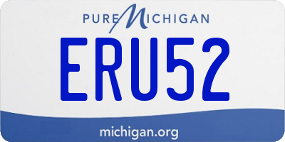 MI license plate ERU52