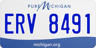 MI license plate ERV8491