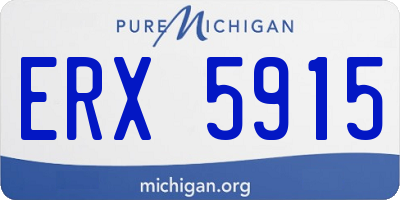 MI license plate ERX5915