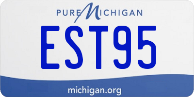 MI license plate EST95