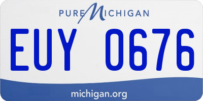 MI license plate EUY0676