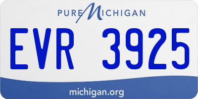 MI license plate EVR3925