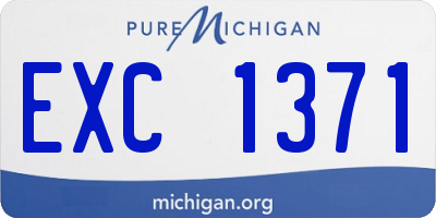 MI license plate EXC1371