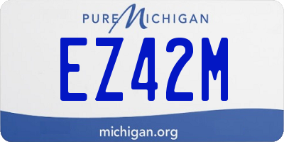 MI license plate EZ42M