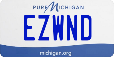 MI license plate EZWND