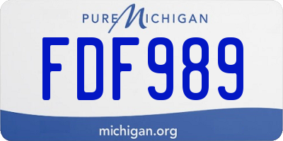 MI license plate FDF989