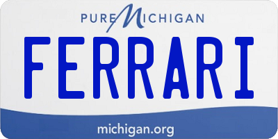 MI license plate FERRARI