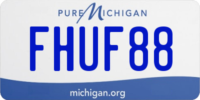 MI license plate FHUF88