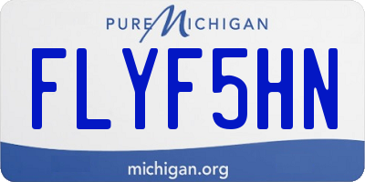 MI license plate FLYF5HN