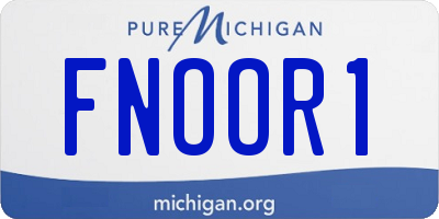 MI license plate FNOOR1