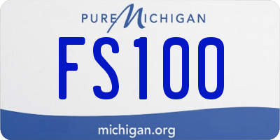 MI license plate FS100