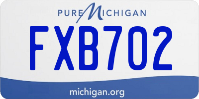 MI license plate FXB702