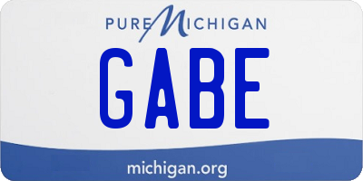 MI license plate GABE