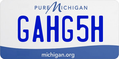 MI license plate GAHG5H