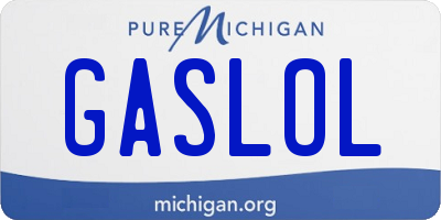 MI license plate GASLOL