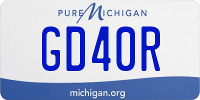 MI license plate GD40R