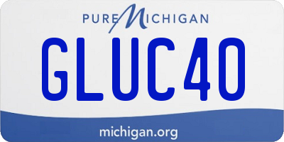 MI license plate GLUC40