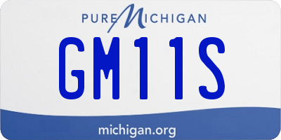 MI license plate GM11S