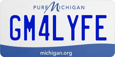 MI license plate GM4LYFE