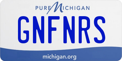 MI license plate GNFNRS