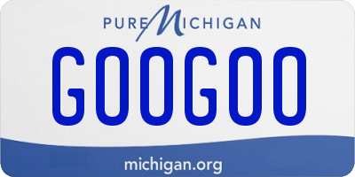 MI license plate GOOGOO