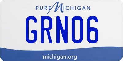 MI license plate GRN06