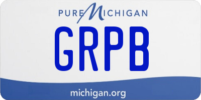 MI license plate GRPB