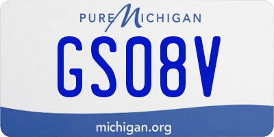 MI license plate GS08V