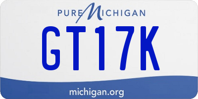 MI license plate GT17K