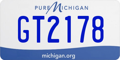 MI license plate GT2178