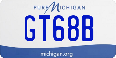 MI license plate GT68B