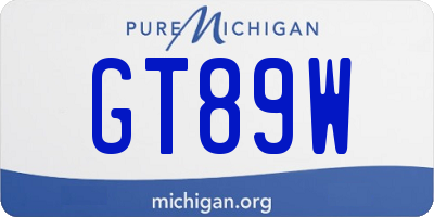 MI license plate GT89W