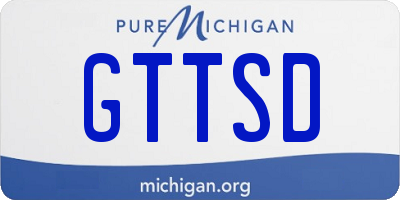 MI license plate GTTSD