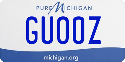 MI license plate GUOOZ