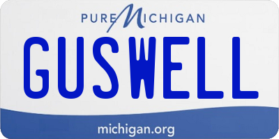 MI license plate GUSWELL