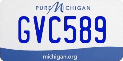 MI license plate GVC589