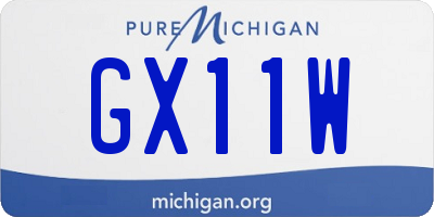 MI license plate GX11W