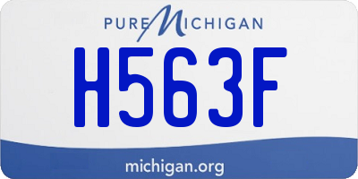 MI license plate H563F