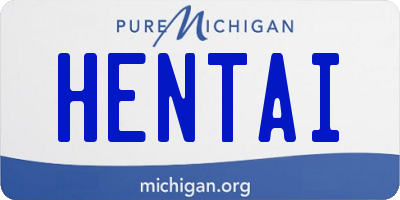 MI license plate HENTAI