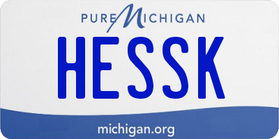 MI license plate HESSK