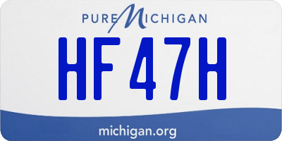 MI license plate HF47H