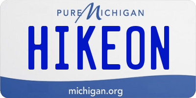 MI license plate HIKEON