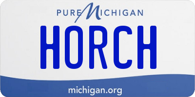 MI license plate HORCH