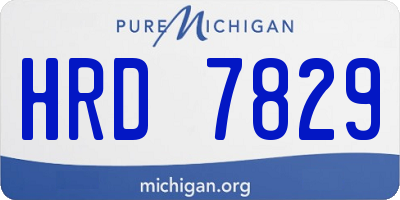 MI license plate HRD7829