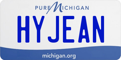 MI license plate HYJEAN