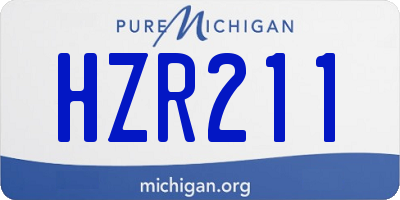 MI license plate HZR211