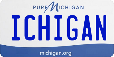 MI license plate ICHIGAN