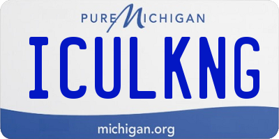 MI license plate ICULKNG