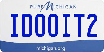 MI license plate ID00IT2